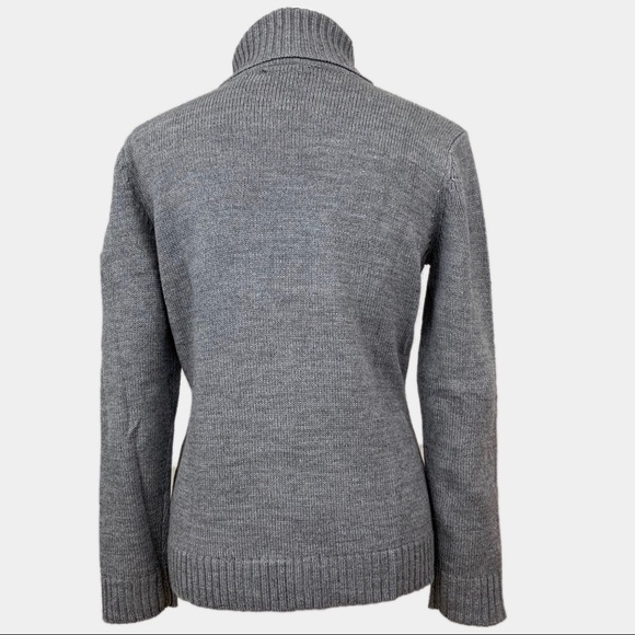 NEW YORK & COMPANY Sweater Turtleneck Nordic Ski Winter Long Sleeve Gray Medium - Picture 5 of 8